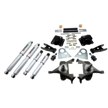 BELLTECH 818SP LOWERING KITS  FRONT AND REAR COMPLETE KIT W/ STREET PERFORMANCE SHOCKS 1994-1999 DODGE RAM 1500 (EXT CAB, V8, AUTO TRANS ONLY) 2 IN. F/4 IN. R DROP W/ STREET PERFORMANCE SHOCKS