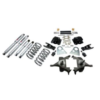 BELLTECH 820SP LOWERING KITS  FRONT AND REAR COMPLETE KIT W/ STREET PERFORMANCE SHOCKS 1994-1999 DODGE RAM 1500 (EXT CAB, V8, AUTO TRANS ONLY) 3 IN. F/4 IN. R DROP W/ STREET PERFORMANCE SHOCKS