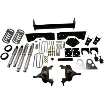 BELLTECH 822SP LOWERING KITS  FRONT AND REAR COMPLETE KIT W/ STREET PERFORMANCE SHOCKS 1994-1999 DODGE RAM 1500 (EXT CAB, V8, AUTO TRANS ONLY) 4 IN. OR 5 IN. F/6 IN. OR 7 IN. R DROP W/ STREET PERFORMANCE SHOCKS