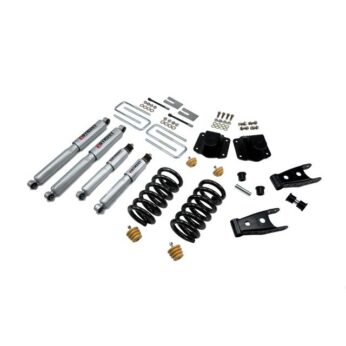 BELLTECH 824SP LOWERING KITS  FRONT AND REAR COMPLETE KIT W/ STREET PERFORMANCE SHOCKS 1994-2002 DODGE RAM 3500 (V10 & DIESEL) 3 IN. F/4 IN. R DROP W/ STREET PERFORMANCE SHOCKS