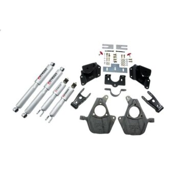 BELLTECH 947SP LOWERING KITS  FRONT AND REAR COMPLETE KIT W/ STREET PERFORMANCE SHOCKS 2005-2006 CHEVROLET SILVERADO/SIERRA (EXT CAB, W/ FACTORY FRONT TORSION BAR) 2 IN. F/3 IN. R DROP W/ STREET PERFORMANCE SHOCKS
