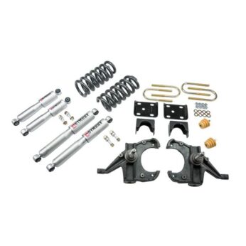BELLTECH 953SP LOWERING KITS FRONT AND REAR COMPLETE KIT W/ STREET PERFORMANCE SHOCKS 1973-1987 CHEVROLET BLAZER/JIMMY (1 1/4 ROTOR) 4 IN. F/6 IN. R DROP W/ STREET PERFORMANCE SHOCKS