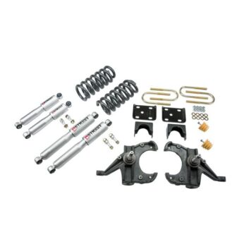 BELLTECH 956SP LOWERING KITS FRONT AND REAR COMPLETE KIT W/ STREET PERFORMANCE SHOCKS 1973-1987 CHEVROLET BLAZER/JIMMY (1 ROTOR) 4 IN. F/6 IN. R DROP W/ STREET PERFORMANCE SHOCKS