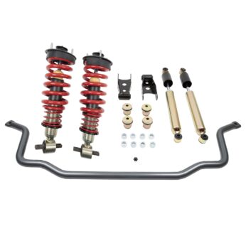BELLTECH 985HKP PERF HNDLNG KIT PLUS COMPLETE KIT INC. DAMPING/HEIGHT ADJUSTABLE FRONT COILOVERS & FRONT SWAY BAR 2007-2018 CHEVROLET SILVERADO/SIERRA 1500 (ALL CABS) SHORT BED