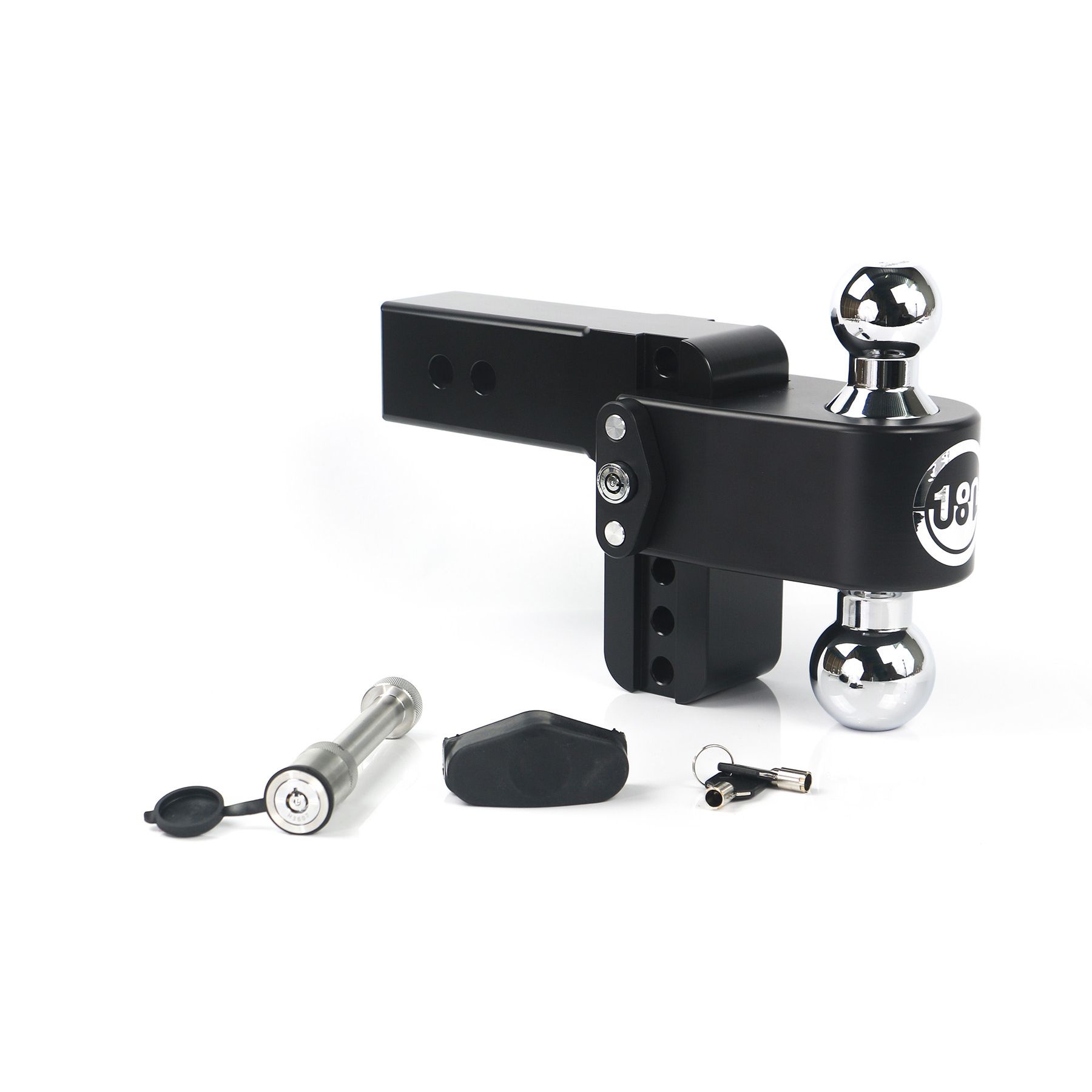 180 Hitch Chrome Cerakoted 4" Drop Hitch with 2.5" Shank w/ Keyed Alike WS05