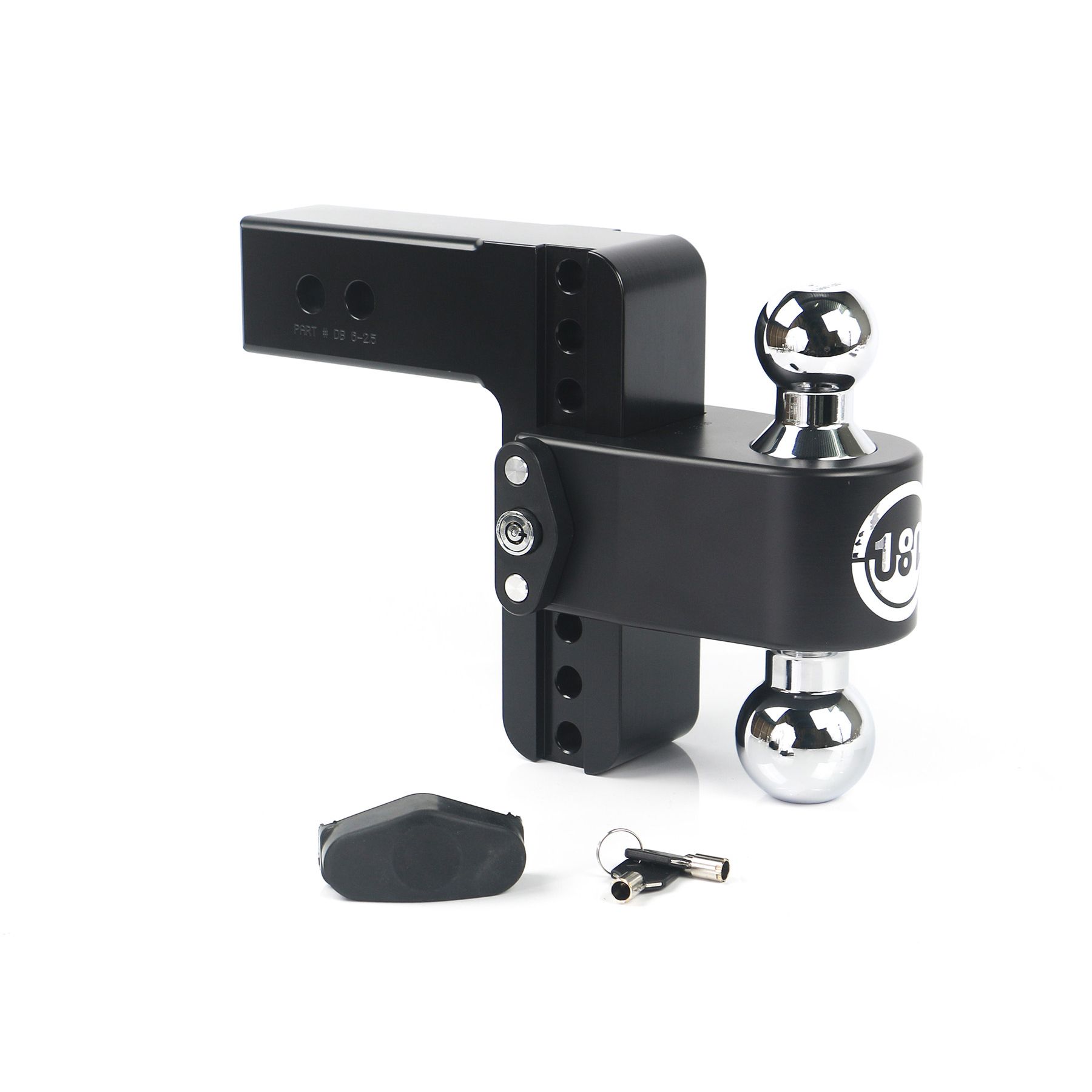 180 Hitch Chrome Cerakoted 6" Drop Hitch with 2.5" Shank