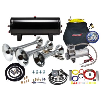 Kleinn Air Horns - HK8 - Chrome Triple Train Horn