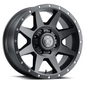 ICON ALLOYS REBOUND SAT BLK -20 X 9 / 8 x 6.5" / 12MM / 5.5" BS