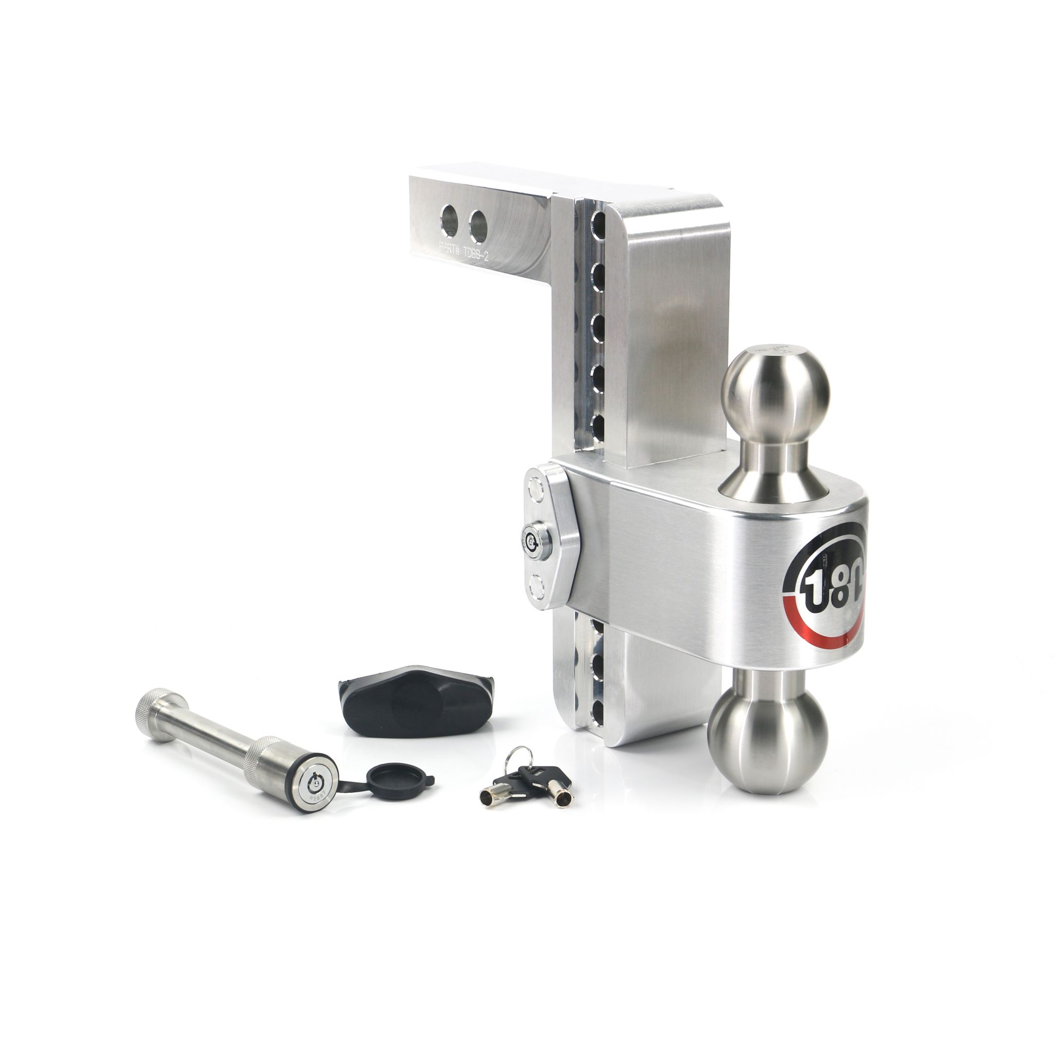 Weigh Safe Turnover Ball 8" Drop Hitch with 2" Shank Keyed Alike WS05 Included