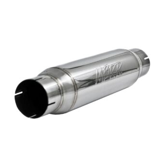 MBRP Exhaust Resonator; 3in. Inlet; Outlet;16in. body; 20in. overall; T304