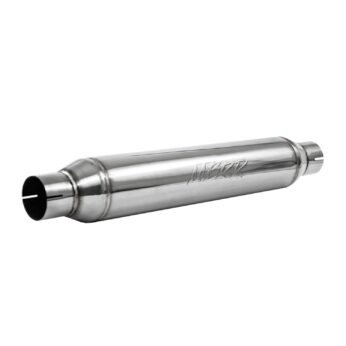 MBRP Exhaust Resonator; 2.5in. Inlet; Outlet; 22in. body; 26in. overall; T304