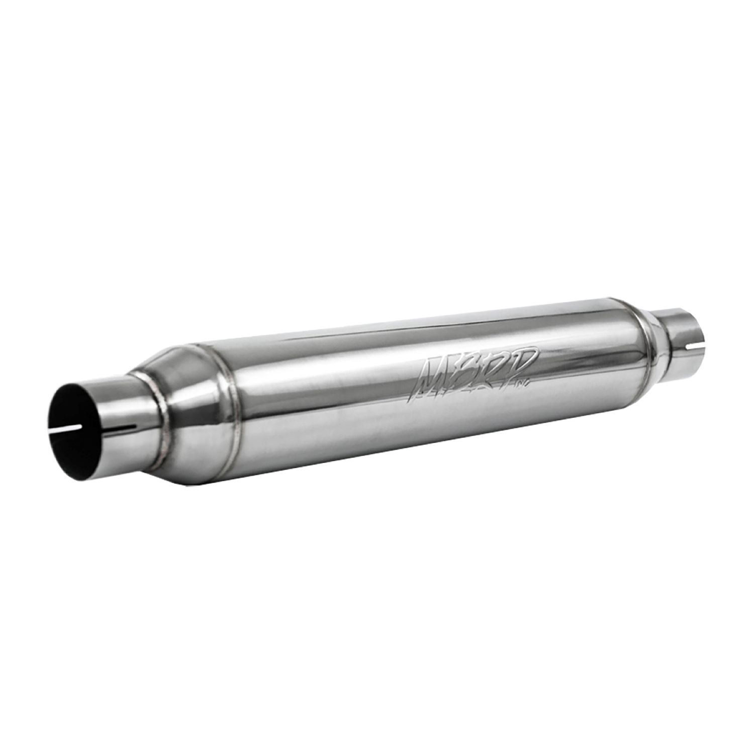MBRP Exhaust Resonator; 2.5in. Inlet; Outlet; 22in. body; 26in. overall; T304