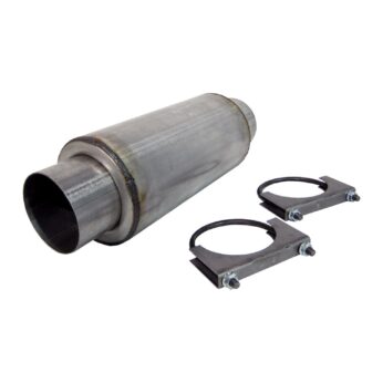 MBRP Exhaust Resonator 4in. Inlet; Outlet 12in. Body 18in. Overall; AL