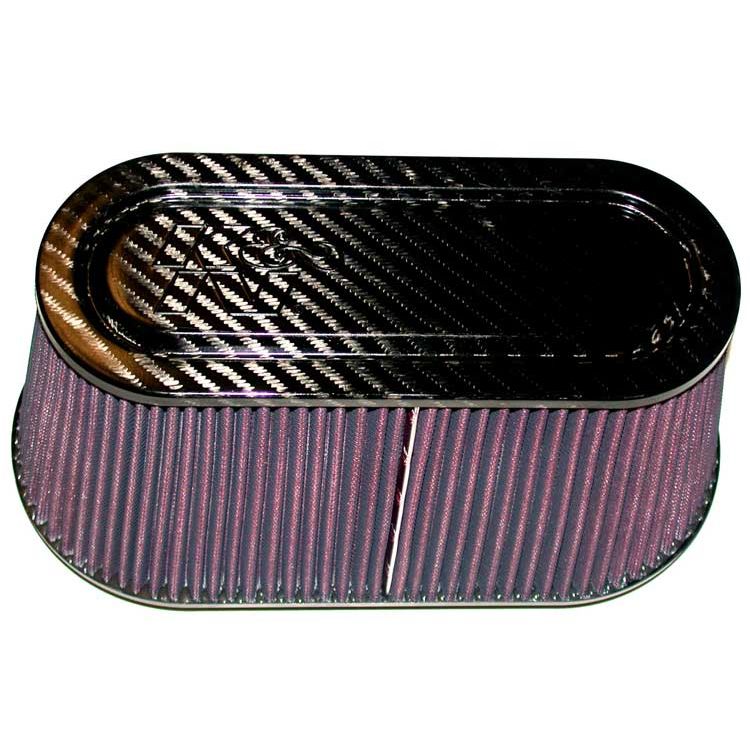 K&N RP-5115 Universal Air Filter - Carbon Fiber Top & Base