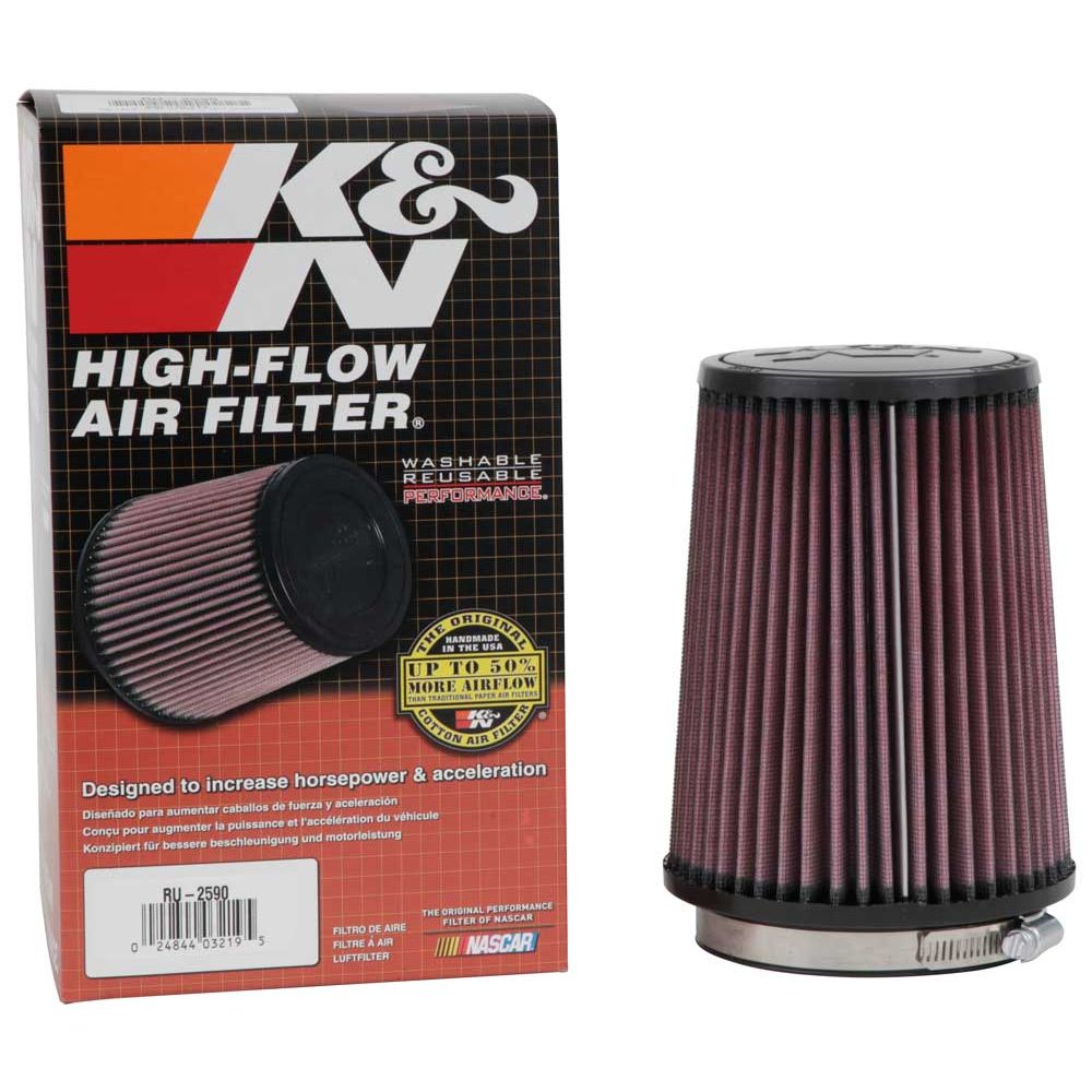 K&N RU-2590 Universal Clamp-On Air Filter