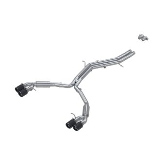 MBRP Exhaust 2.5" Resonator Back, Dual Split Rear,with Quad Carbon Fiber Tips T304