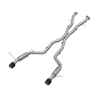 T304 Stainless Steel, 3" Cat Back, Dual Rear with Carbon Fiber Tips