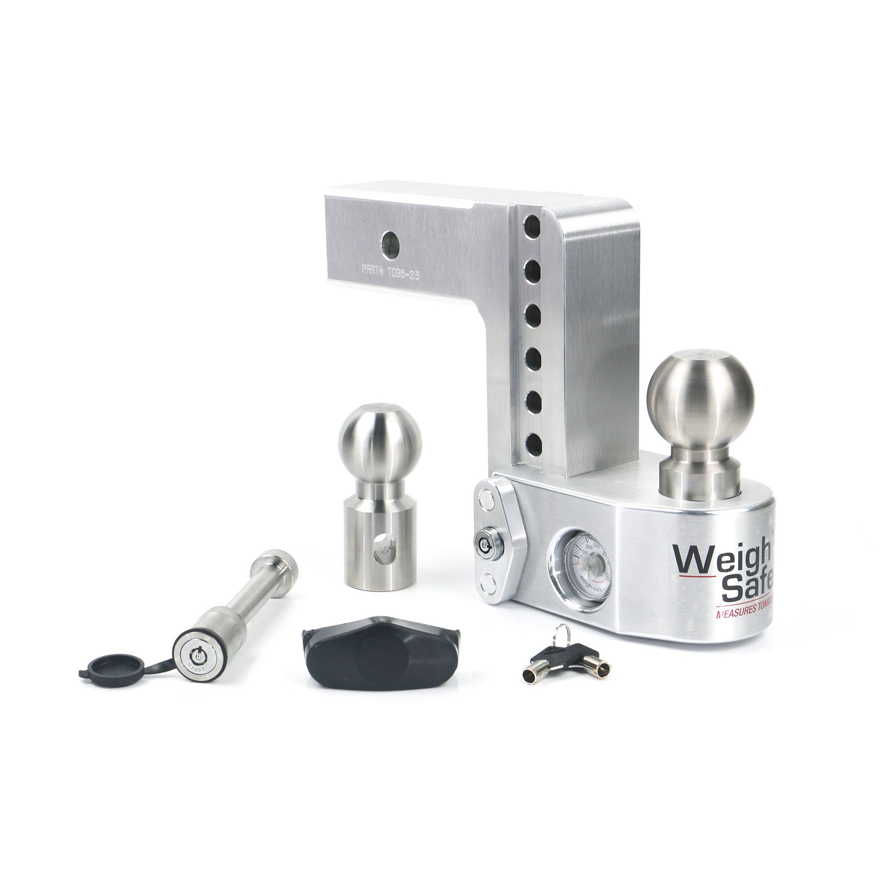 Weigh Safe 6" Drop Hitch with 2.5" Shank Keyed Alike WS05 Included