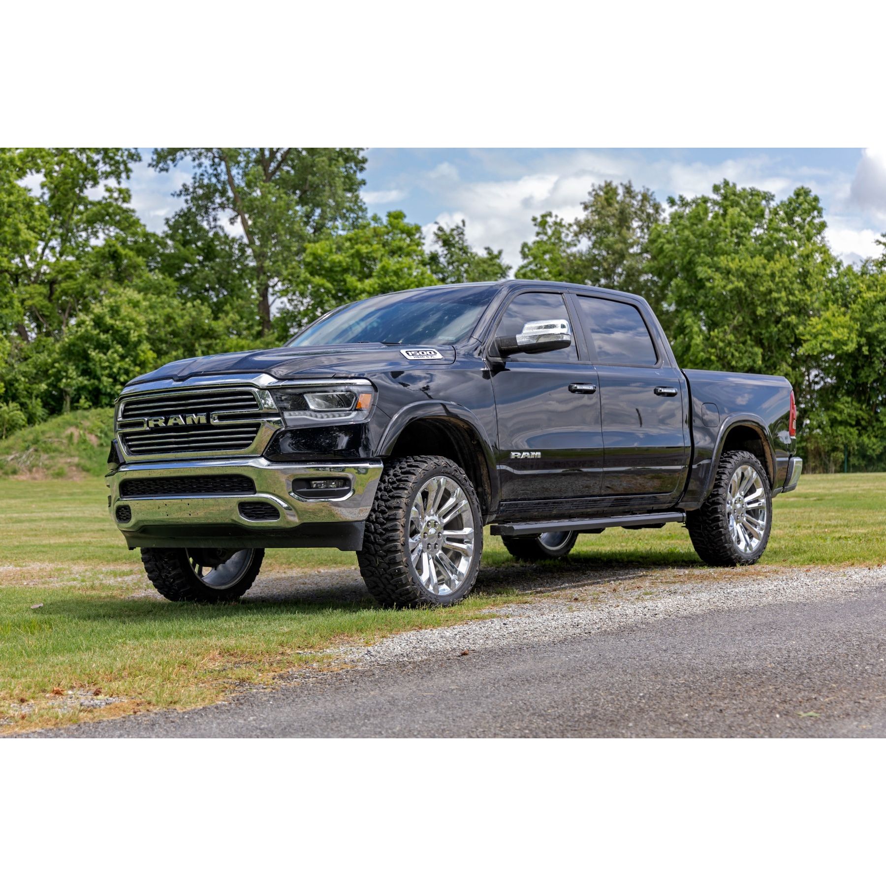 Rough Country BA2 Running Board - Side Step Bars - Ram 1500 (19-23)/1500 TRX (21-23)