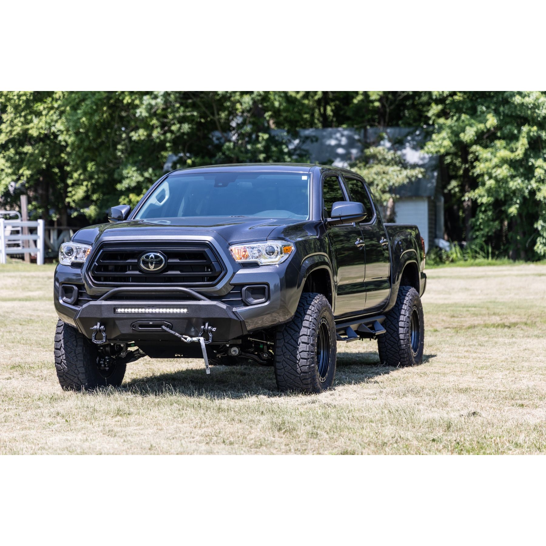 Rough Country Front Bumper - Hybrid - 20 in Blk LED - Toyota Tacoma 4WD (2016-2023)