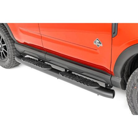 Rough Country Oval Nerf Steps - Black - Ford Bronco Sport 4WD (2021-2023)