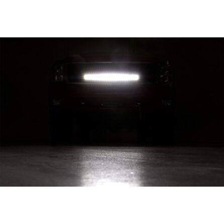 Rough Country Mesh Grille - 30 in Dual Row LED - Black - Chevy Silverado 1500 (07-13)