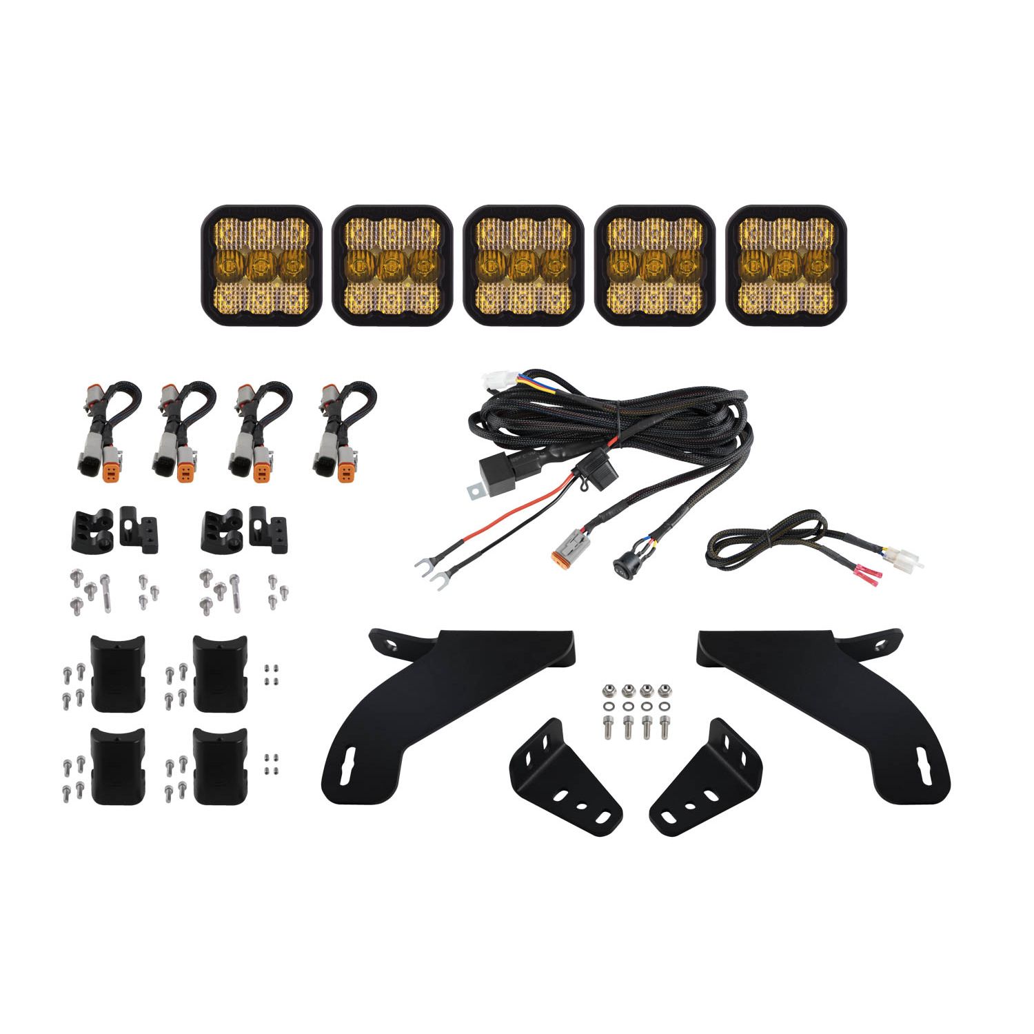 SS5 Grille CrossLink Lightbar Kit for 2021-2022 Ford F-150, Pro Yellow Combo