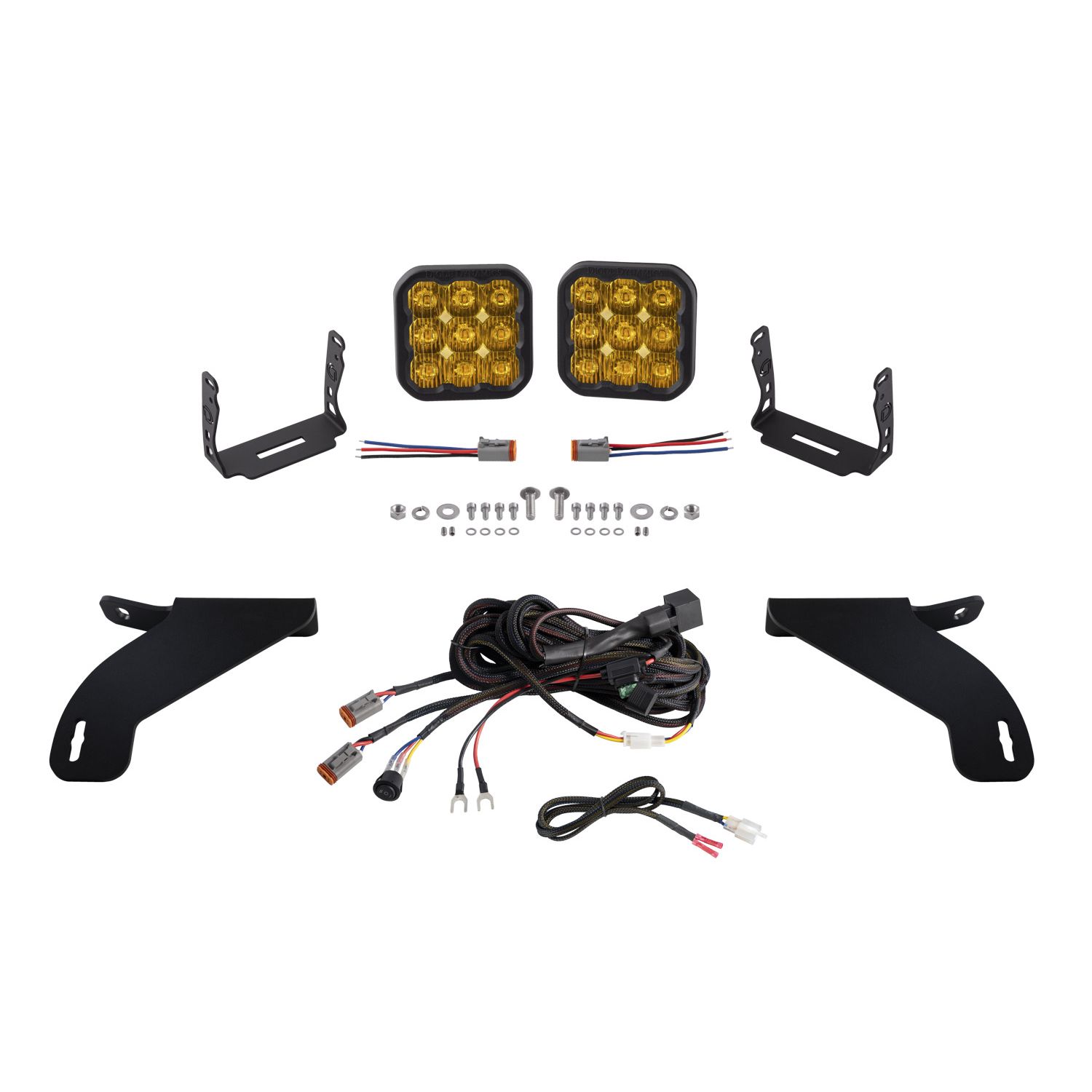 SS5 Bumper LED Pod Light Kit for 2021-2022 Ford F-150, Sport Yellow Driving