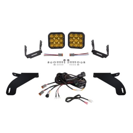 SS5 Bumper LED Pod Light Kit for 2021-2022 Ford F-150, Pro Yellow Driving