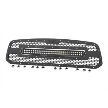 Rough Country Mesh Grille - 30 in Dual Row LED - Black - Ram 1500 2WD/4WD (13-18 & Classic)