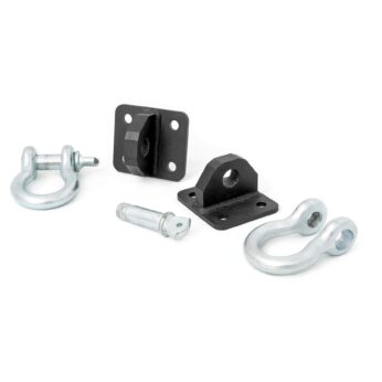 Rough Country D Ring Shackles and Mounts - TJ Stubby - XJ Winch - Jeep Cherokee XJ (84-01)/Wrangler TJ (97-06)