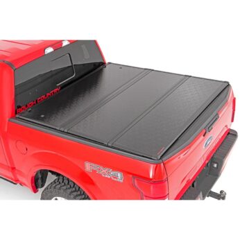 Rough Country Hard Folding Bed Cover - 5.5 Ft Bed - Ford F-150 (15-23)/F-150 Lightning (2022)