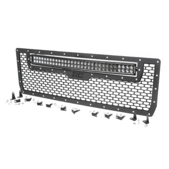 Rough Country Mesh Grille - 30 in Dual Row LED - Black - GMC Sierra 1500 (14-15)
