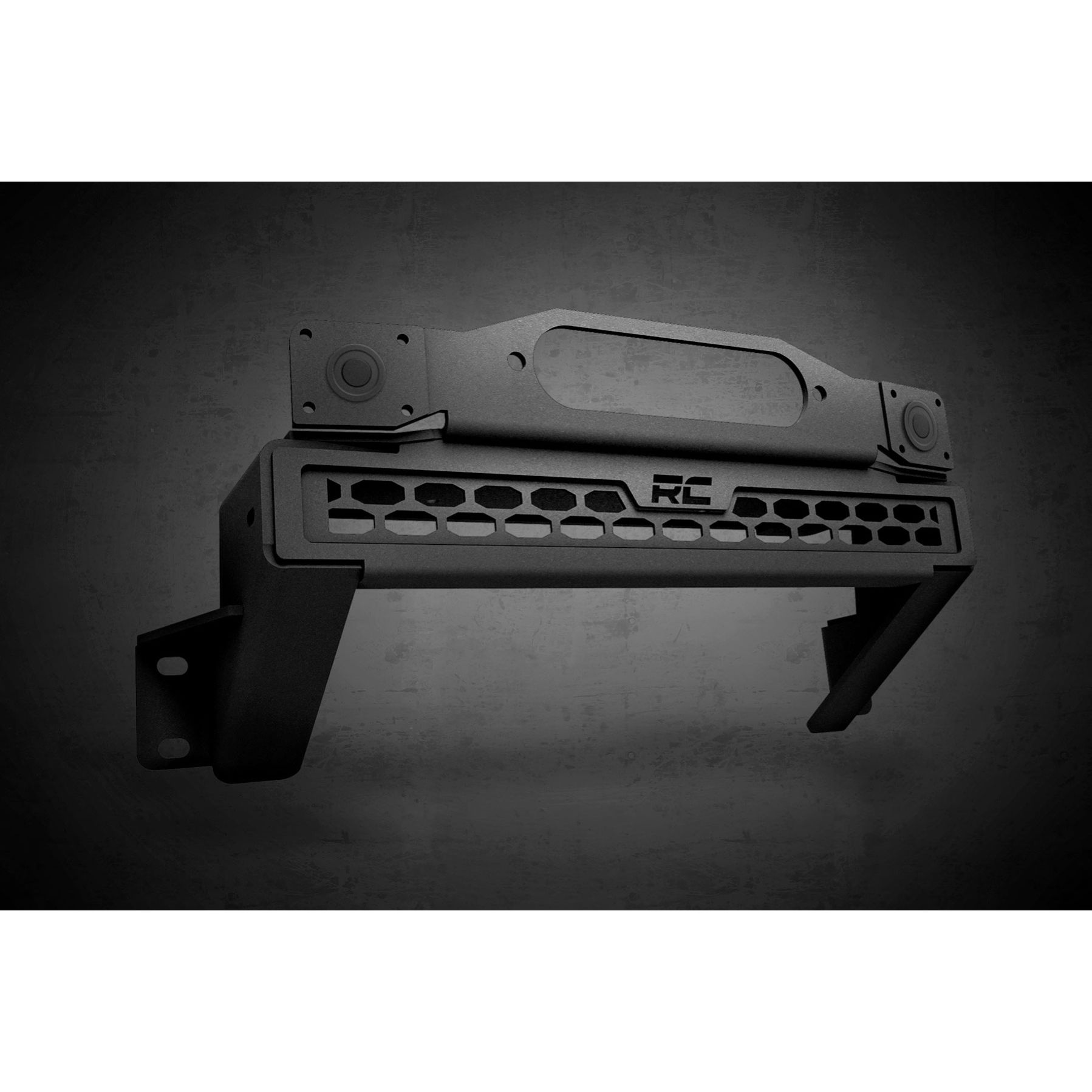 Rough Country High Winch Mount - All Models - 20 Inch Black Single Row LED - Ford Bronco (21-23)