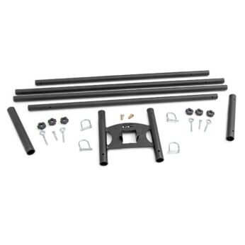 Rough Country Flag Pole Holder - Dual - 2 Inch Hitch - w/ Flag Poles