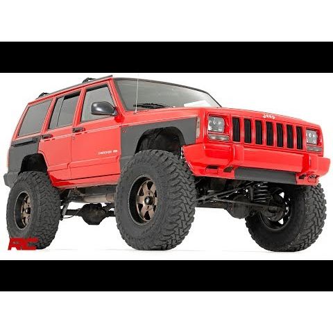 Rough Country Fender & Quarter Panel Armor - Front - Combo - Jeep Cherokee XJ (84-96)