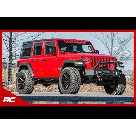 Rough Country 3.5 Inch Lift Kit - Adj Lower - FR D/S - Jeep Wrangler JL Rubicon (18-23)