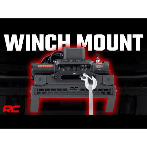 Rough Country High Winch Mount - All Models - 12000S - 20 Inch Black Single Row LED - Ford Bronco 4wd (2021-2023)