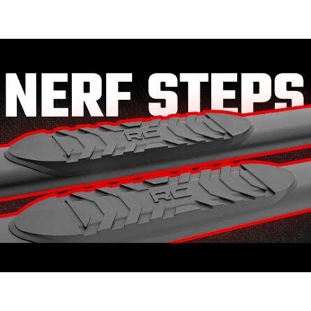 Rough Country Oval Nerf Step - Crew Cab - Black - Ram 1500 (10-18)/2500 (10-23)