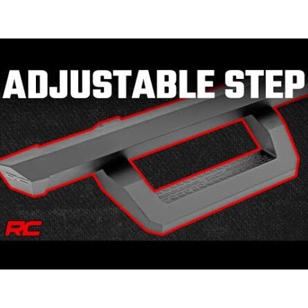 Rough Country SR2 Adjustable Aluminum Steps - Crew Cab - Ford F-150/F-150 Lightning/Super Duty (15-23)