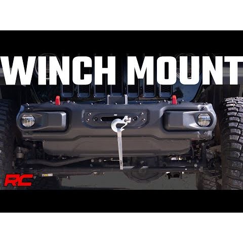 Rough Country Winch Mounting Plate - Modular Steel OE Bumper - Jeep Wrangler JL (18-23)
