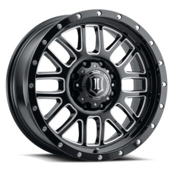 ICON ALLOYS ALPHA GLS BLK MILL WIN - 20 x 9 / 8 x 6.5" / 19MM / 5.75" BS