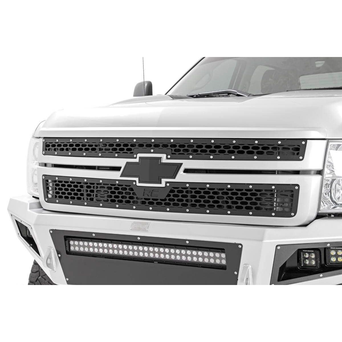 Rough Country Mesh Grille - Chevy Silverado 2500 HD/3500 HD 2WD/4WD (2011-2014)