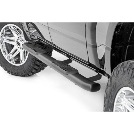 Rough Country Oval Nerf Step - Crew Cab - Black - Ram 1500 (19-23)/1500 TRX (21-23)