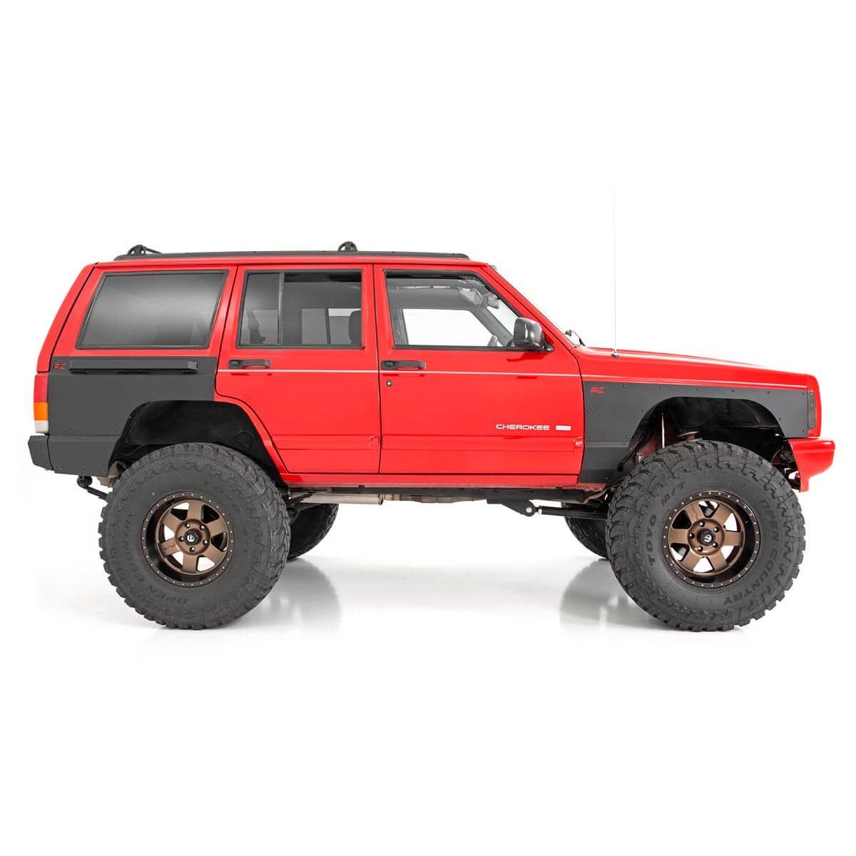 Rough Country Fender & Quarter Panel Armor - Front - Combo - Jeep Cherokee XJ (84-96)