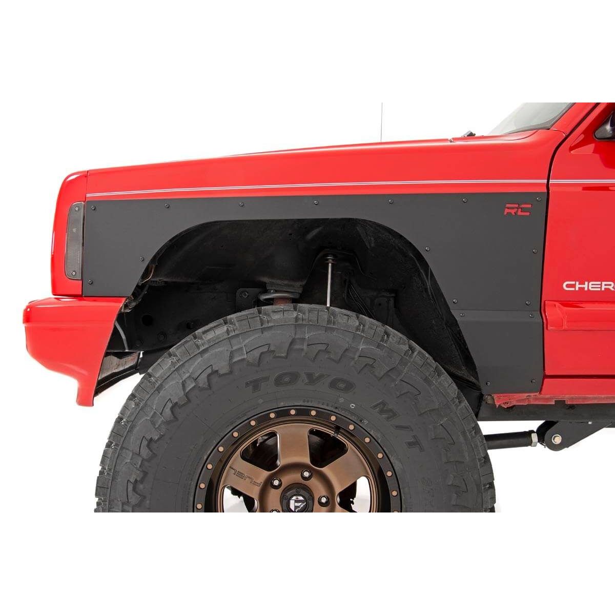 Rough Country Fender & Quarter Panel Armor - Front - Combo - Jeep Cherokee XJ (84-96)