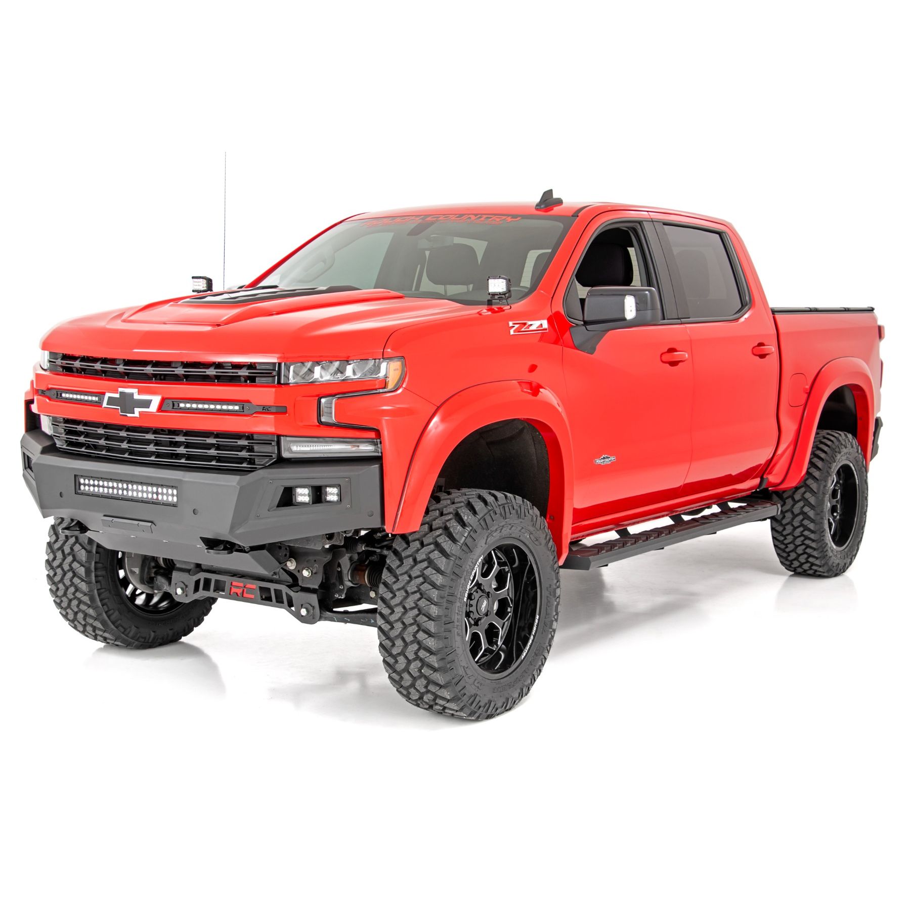 Rough Country BA2 Running Board - Side Step Bars - Chevy/GMC 1500/2500HD (19-23)
