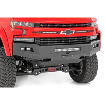Rough Country High Clearance Front Bumper - LED Lights & Skid Plate - Chevy Silverado 1500 (19-22)