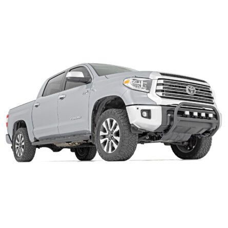 Rough Country Oval Nerf Step - Crew Cab - Black - Toyota Tundra 2WD/4WD (07-21)