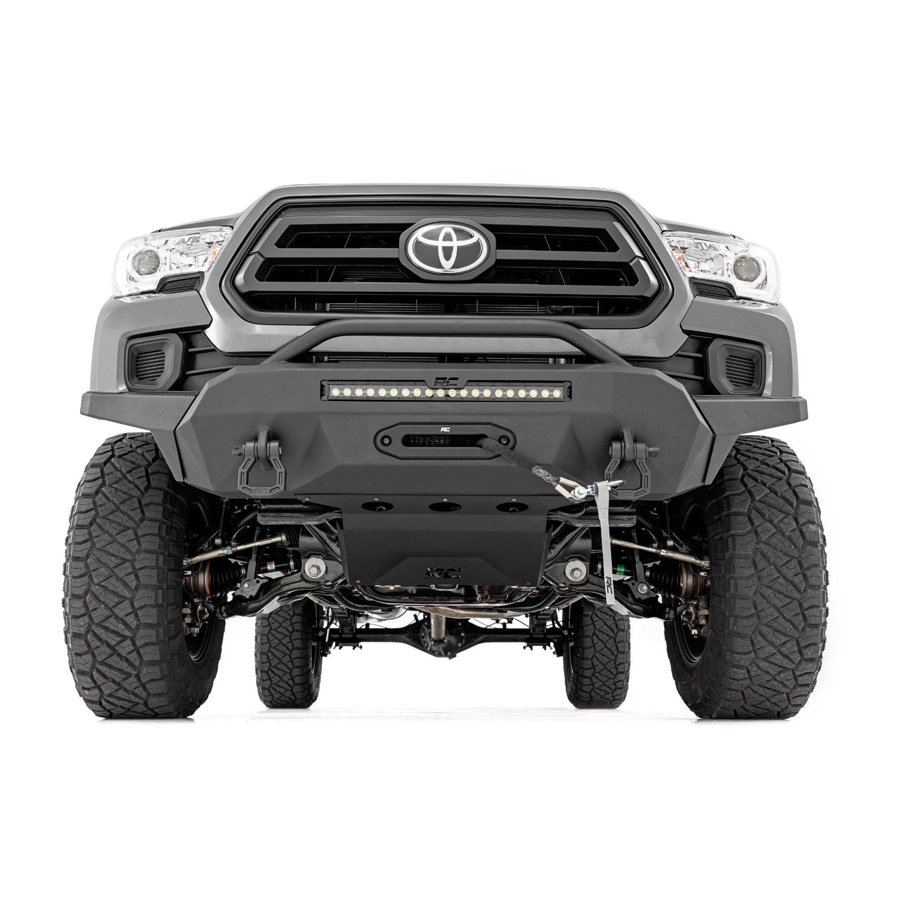 Rough Country Front Bumper - Hybrid - 20 in Blk LED - Toyota Tacoma 4WD (2016-2023)